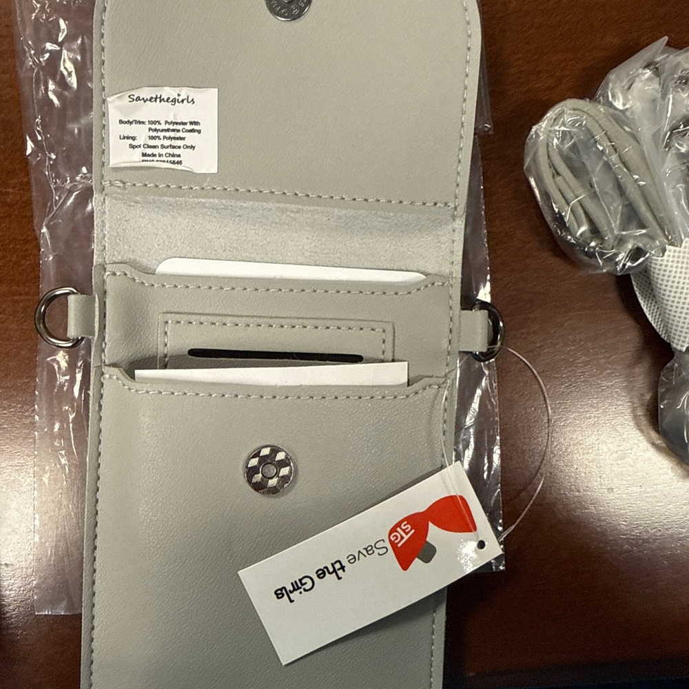 Women's Save the Girls Gray Crossbody Bag One Size - Picture 4 of 4